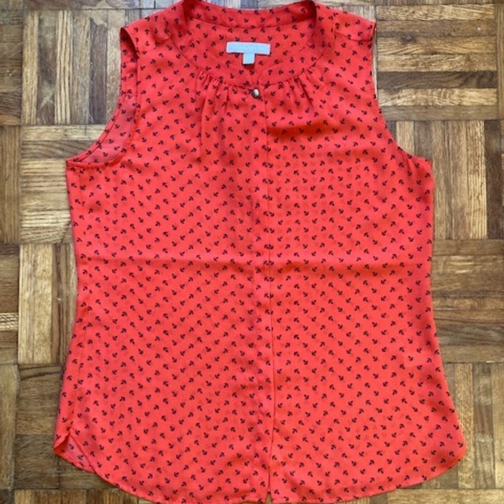 Banana Republic Orange Nautical Tank Top Blouse Size 8